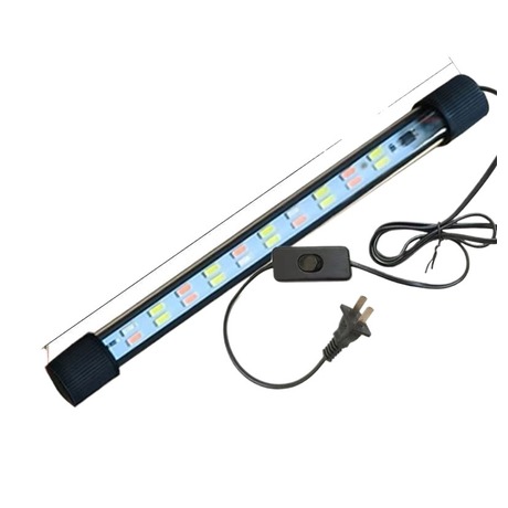 New LED Aquarium Waterproof Lamp High Brightness Energy Saving Colorful Light, Full Spectrum Tri-Color Aquatic Dual-Use Light (FTL-0052)