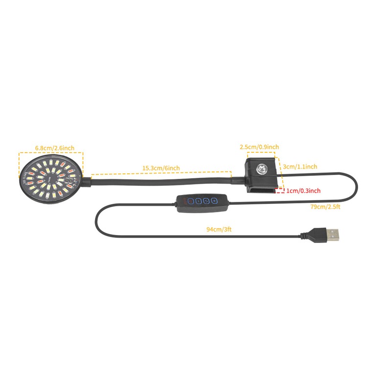 Small Mini Clip Lamp Aquarium Light USB Landscape Lighting Plant Color Enhancing Remote Control
